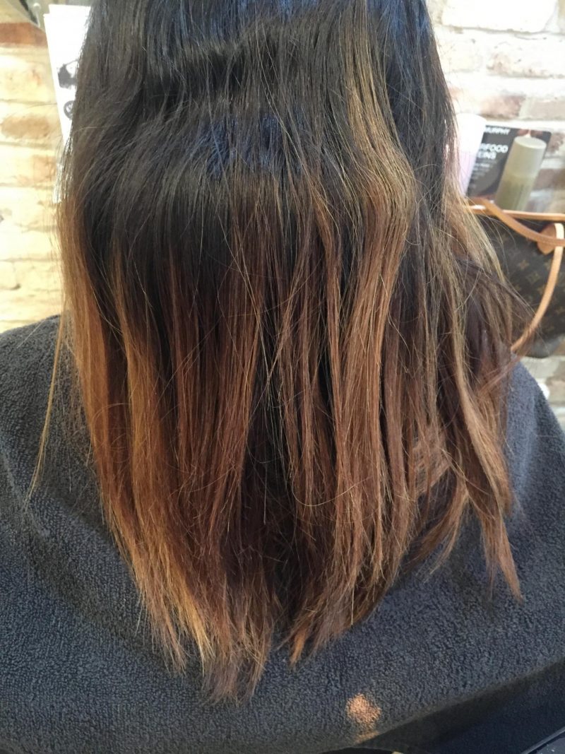 before my balayage blonde highlights at glofulham