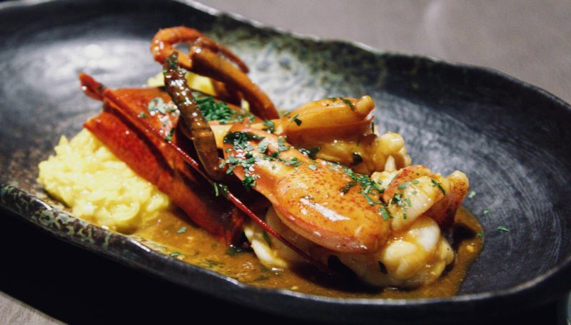 LOBSTER WITH TARRAGON SAUCE & SAFFRON RICE