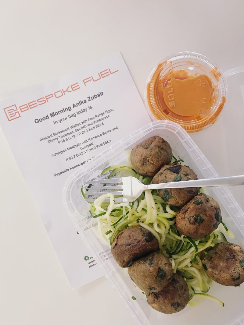 Bespoke Fuel - The healthier meal delivery service in London Free Range Egg Frittata Banana and Berry Pancakes Aubergine Meatballs Vegetable Korma